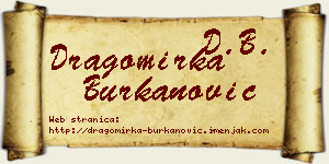 Dragomirka Burkanović vizit kartica